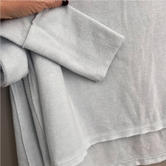 2/25 We the Free People Cozy Time Funnel Pullover Light Blue Oversized Boho - Picture 5 of 8